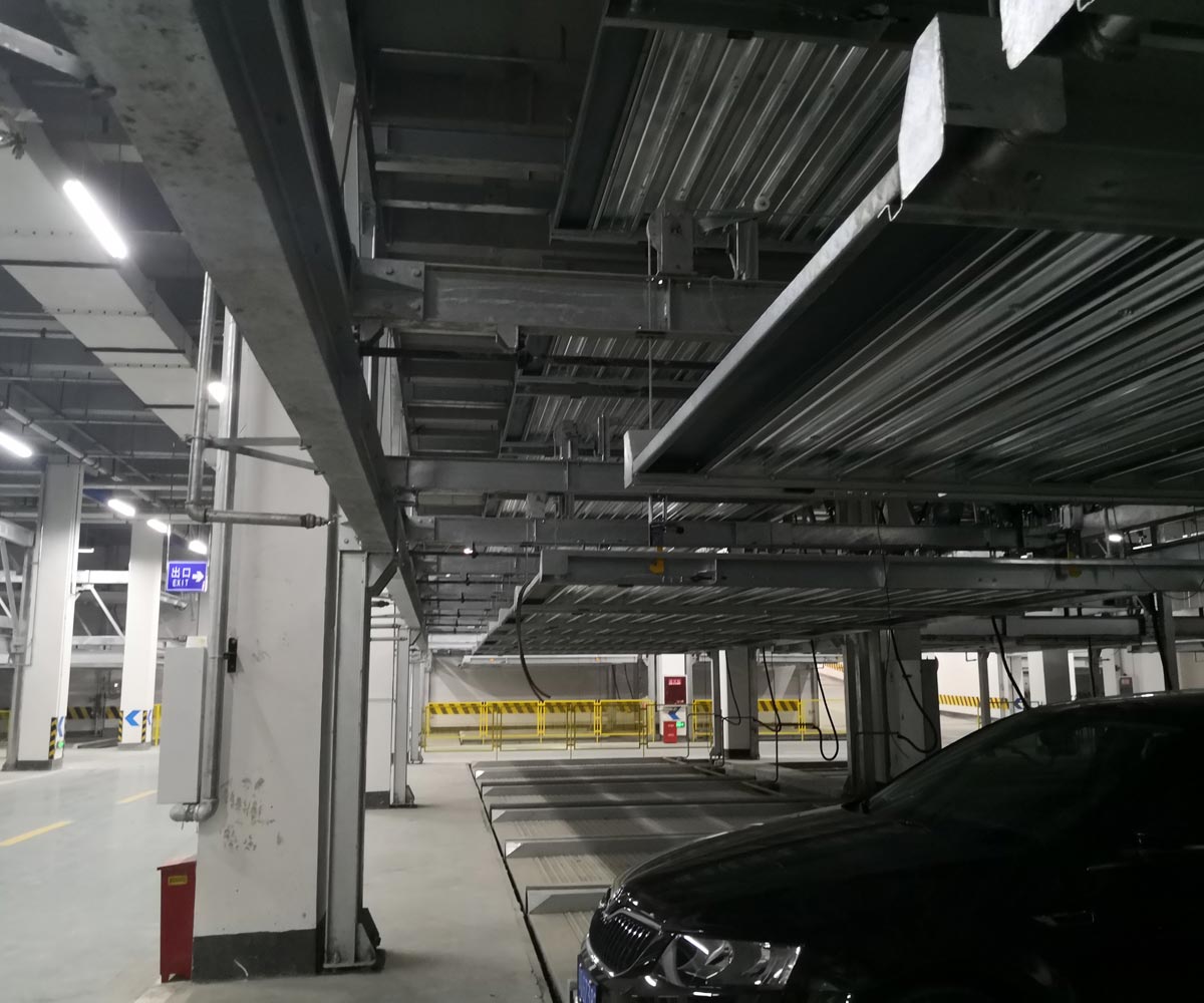 開江負一正四地坑式PSH5D1五層升降橫移機械式立體停車設備